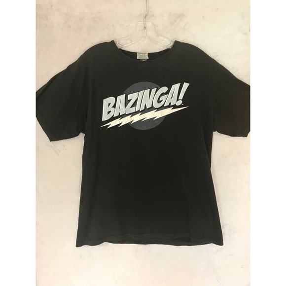 Big Bang Theory Bazinga Sheldon T-Shirt Officially Licensed‎ Black Size Large - Picture 1 of 6